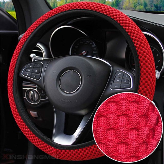 38CM Ice Car Auto Silk Steering Wheel Cover Universal Anti-slip Wheel Protector