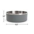 thumbnail image 2 of One Paw, Large Double Stainless Steel Dog Bowl, 2.1L (71 oz), 2 of 5