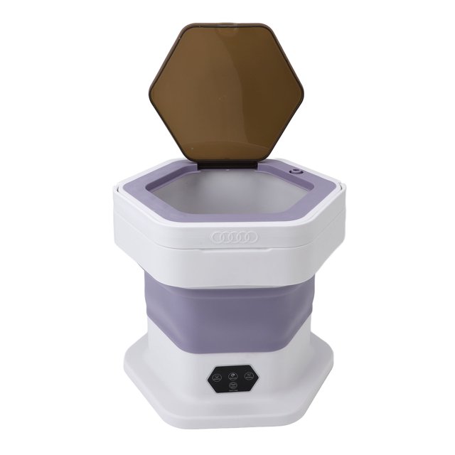 Foldable Washing Machine, Mini Compact Washer Portable Washing Machine with Dryer Deep Cleaning Electric Small Washer Machine for Underwear, Socks, Apartment, Dorm, RV Traveler