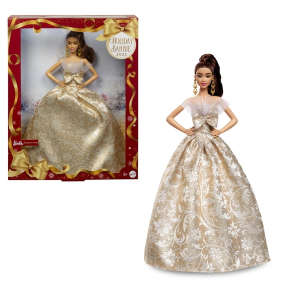 Fashion Doll Barbie Signature 2025 Holiday Light Brown Hair