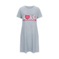thumbnail image 5 of Amzcrzy Pyjamas pour Femmes Mode Imprimé Cœur Valentines Day Robe Décontractée Confortable à Manches Courtes Chemises de Nuit pour Femmes Valentines Day Cadeaux, 5 of 5