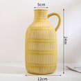 thumbnail image 2 of Ceramic Flower Vase，Handmade Vertical Stripes Painted Vase，Rustic Home Decor  for Fireplace Kitchen Living Room Centerpieces, 2 of 10