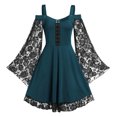 thumbnail image 1 of Jsaierl Costume Renaissance pour Femmes Vintage Médiéval Élégant Gothique Robes Maxi Cosplay Fête Steampunk Robe de Bal Robe Chemise, 1 of 5