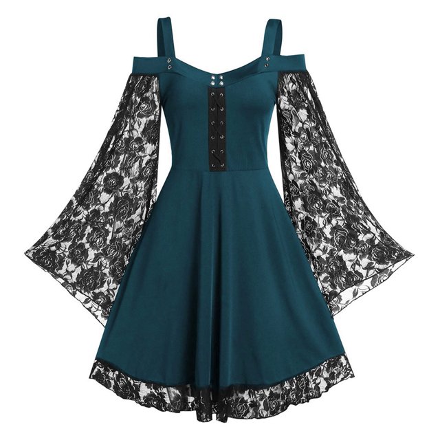 Jsaierl Costume Renaissance pour Femmes Vintage Médiéval Élégant Gothique Robes Maxi Cosplay Fête Steampunk Robe de Bal Robe Chemise
