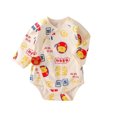 thumbnail image 1 of Summer Rompers For Newborn Girls Spring Cotton Flower Print Floral Cute Triangle Onesie Outfits Yellow Infant To Big Kid 9-14M, 1 of 3