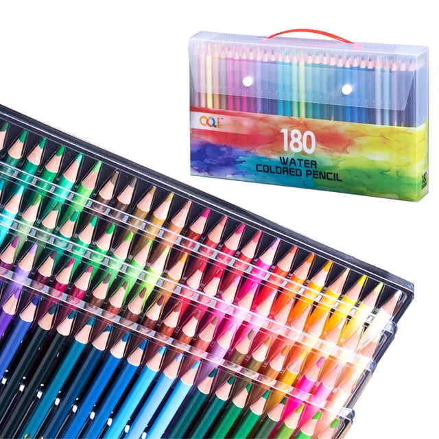 Eccomum 120/150/180/210 Professional Artist Watercolor Pencils Set Water-Soluble Colored Pencils for School Students Adults Color Pencils Art Supplies for Drawing Sketching Coloring Books