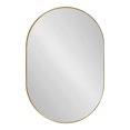 thumbnail image 2 of Kate and Laurel Rollo Midcentury Capsule Wall Mirror, 20 x 30, Gold, Decorative Oval Mirror for Wall, 2 of 7