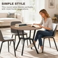 thumbnail image 4 of HOMCOM Dining Table Round Kitchen Table w/ Steel Frame, Brown, 4 of 10