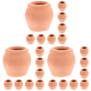 AMERTEER 24 pcs  Mini Clay Planter Pots Small Ceramic Succulents Planter Pots Mini Ceramic Plant Pot