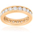 thumbnail image 1 of Bague d'Éternité en Diamants Sertis en Rail 2 Ct en Or Jaune 14 K, 1 of 2