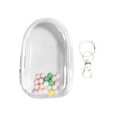 thumbnail image 2 of MERIGLARE Clear Figure Display Bag with Keychain Mini Doll Storage Bag for Mini Figure White Round, 2 of 9