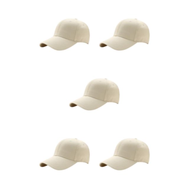relayinert Lightweight And Breathable Sun Cap Sporty Style For Outdoor Enthusiasts Adjustable Strap Polyester Outdoors Sun Cap beige 5Set