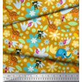 thumbnail image 2 of Soimoi Polyester Crepe Fabric Floral,Bird & Animal Cartoon Fabric Prints by Yard 42 Inch Wide, 2 of 3