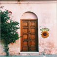 thumbnail image 3 of Metal Butterfly Sunflower Welcome Sign Outdoor Garland On Front Door, 3 of 5
