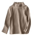 thumbnail image 1 of Chandail à Manches Longues à Col Rond Uni pour Tout-Petits Garçons et Filles, Doux et Confortable, Haut de Tous les Jours pour Tenue Décontractée, Séances Photo et Occasions Spéciales, Vêtements pour Filles, 1 of 5