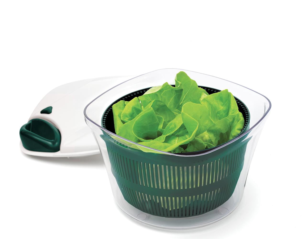 Starfrit Essoreuse à Salade, Capacité 5L, Poignée Rétractable, Bouton de Frein Rapide, Pieds Antidérapants, Bol pour Mélanger et Servir, Lave-Vaisselle