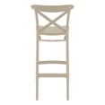 thumbnail image 5 of Compamia Cross Tabouret de Bar Contemporain en Résine pour Intérieur et Extérieur - Ensemble de 1, Taupe, 5 of 5