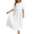 thumbnail image 1 of Ketyyh-chn99 Robes de Plage Femmes Tendance 2024 Robe Mini Robe de Fête Robe Droite Unie pour Vacances Robe de Plage à Enfiler Blanc,m, 1 of 4