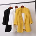 thumbnail image 1 of Manteau d'Été pour Femmes en Coton et Lin, Veste Ample Mi-Longue, 1 of 6