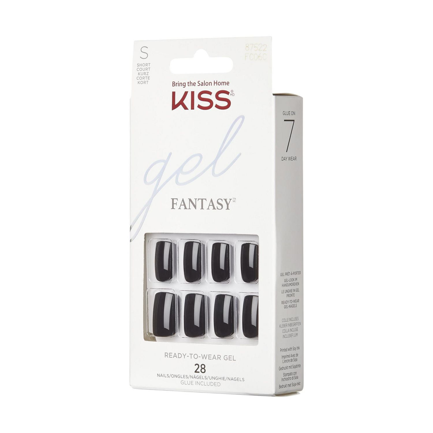 KISS Gel Fantasy - Fake Nails, Short