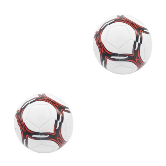 ZheElen Soccer Ball For Training - Wear Resistant And Portable Suitable For All Ages Ball Official Newest Soccer Football Ball thicked white type 4 2Set