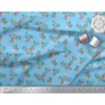 thumbnail image 2 of Soimoi polyester Crepe Fabric Leaves & Rose Floral Print Sewing Fabric Yard 42 Inch Wide, 2 of 3