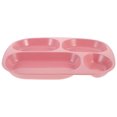 thumbnail image 3 of 1Pcs Plates with Dividers Pink Square Wheat Straw Durable for Children, 3 of 8
