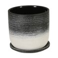 thumbnail image 1 of Sagebrook Home Pot en Céramique de 6 Po avec Soucoupe, Noir, 1 of 2