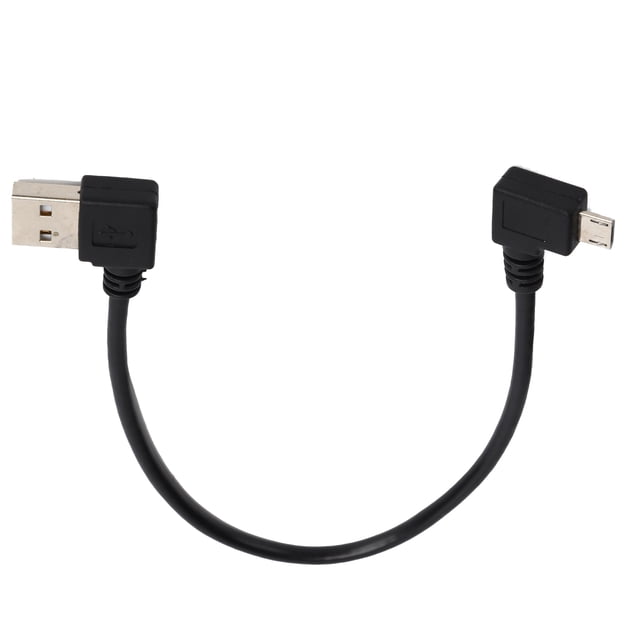 Câble à Angle Droit, Performance Stable USB A à Micro USB Premium Matériel Résistance à l'Usure Large Application pour Téléphone Mobile pour Caméra pour Téléviseurs