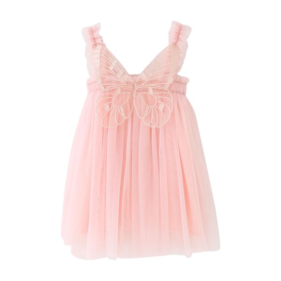 TJAZFJPA Girl Dresses Toddler Girls Sleeveless Suspenders Dress Dance Party Princess Dresses Clothes Girls Party Dress