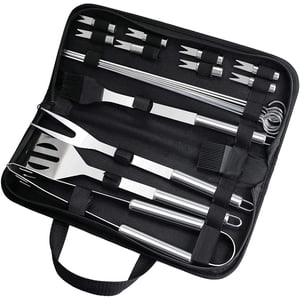20Pcs Bbq Utensils, Stainless Steel Barbecue Kit Bbq Accessories Tools Kitchen Sets Bbq Grill Accessories With Bbq Tongs