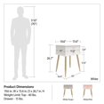 thumbnail image 3 of Valentina 1 Drawer Nightstand, White, 3 of 9