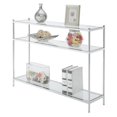 thumbnail image 1 of Convenience Concepts Royal Crest Console Table in Clear Glass With Chrome Frame, 1 of 2