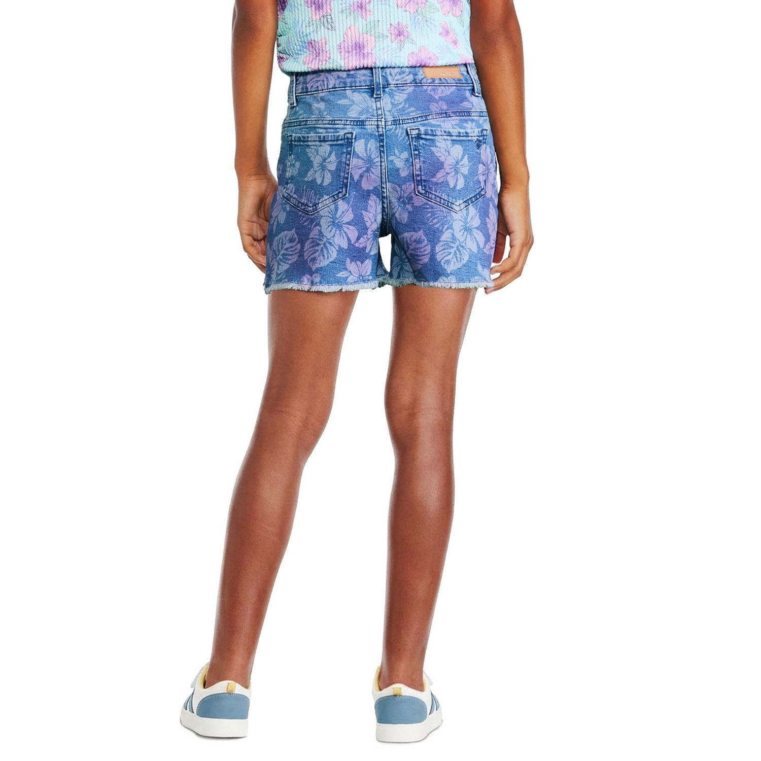 Justice Girls' Printed Denim Short