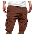 thumbnail image 1 of Mens Plus Size Cargo Shorts Multi-Pockets Relaxed Summer Beach Shorts Pants, 1 of 8