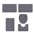 thumbnail image 2 of Fridja Bathroom Rugs 5 Piece - Absorbent Memory Foam Bath Mat for Bathroom, Non-Slip, Machine Washable, Dries Quickly, Bathroom Mat Set Dark Gray, 2 of 5