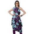 thumbnail image 2 of Moomaya Robe Kurti à une Épaule Imprimée pour Femme, Sans Manches, à Col Bénitier, Style Bohème, Tenue de Soirée de Designer, 2 of 7