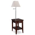 thumbnail image 1 of Leick Laurent Table d'Appoint en Étain avec Lampe en Cerisier Chocolat, 1 of 11