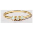 thumbnail image 3 of Opal Ring Opal Stacking Ring White Opal Ring Three Stone Opal Ring Dainty Ring, 3 of 6