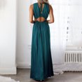 thumbnail image 5 of B91xZ Robes Formelles Sans Manches pour Femmes Col en V Profond Sans Manches Fente Latérale Longueur au Sol Robe de Soirée, Vert L, 5 of 5