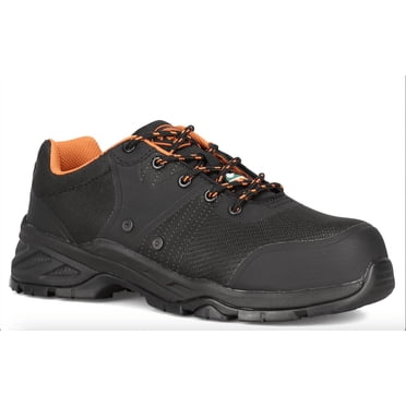 JB Goodhue Workforce 1 16102 Men's Safety Work Shoes, Black/Orange, Triple Wide