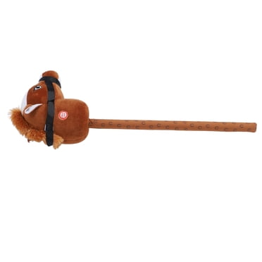 Stick Hobby Horse Riding Toy, 70cm Plush Stick Horse for Toddlers with  Neighing Sounds, 2 Sound Effect Plush Handcrafted Hobby Horse, Stuffed Stick Horse for Baby Kids