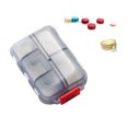 thumbnail image 1 of Pack of 1 Tablet Box, 7 Days 10 Compartments, with Labels and Portable Mini Medicine Cutter, Travel Pill Box, Mini Pill Box, 1 of 8
