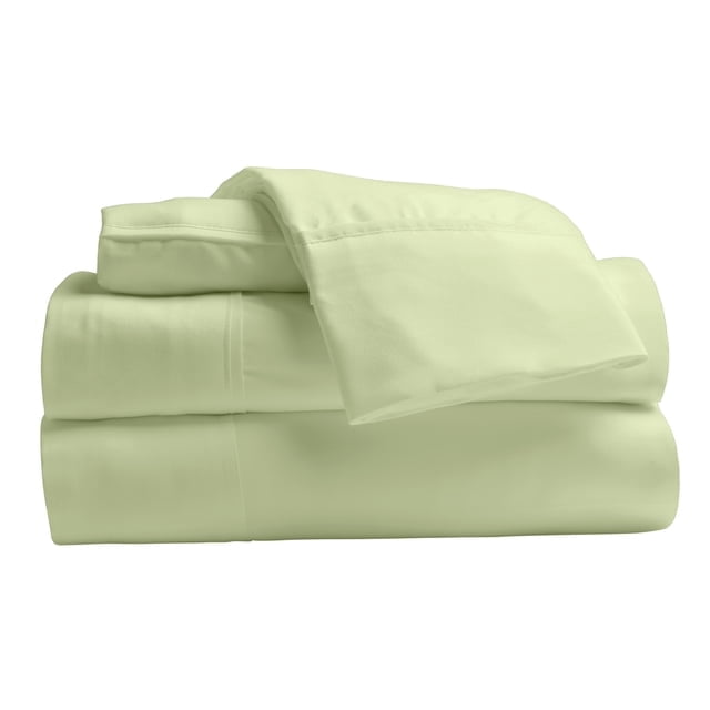 Comfy Bamboo World Series 4pc Microfiber Sheet Set, Queen Size Bedsheet, Sage Green