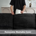 thumbnail image 3 of 120.1" L Shaped Modular Sectional Sofa, 7 Seater Sectional Sofa with Storage Ottoman,Black, 3 of 9