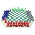 thumbnail image 1 of WE Games Four Player Chess Set - Roll Up Vinyl Chess Board with 4 Chess Pieces Sets in Unique Colors, 4 Player Game, 1 of 10