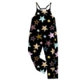 thumbnail image 4 of Girls Romper Star Print Summer Rompers for Girls Spaghetti Strap Rompers with Pockets Summer Outfits for Girls 13-14 Y, 4 of 5