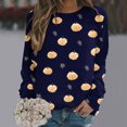 thumbnail image 1 of 2023 Chandail à Capuchon Surdimensionné pour Femmes Mode Décontractée Manches Longues Col Rond Imprimé Chandail en Molleton Dames Hauts Blouse Costumes Halloween/noël 50 % de Rabais Liquidation, 1 of 1
