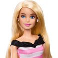thumbnail image 2 of Mattel - Poupée Mode 65e Anniversaire Barbie avec Cheveux Blonds, Robe Rayée Rose et Accessoires, 2 of 6