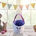 thumbnail image 1 of Hbdhejl Easter Basket Holiday Rabbit Bunny Printed Canvas Gift Carry Candy Bag, 1 of 3